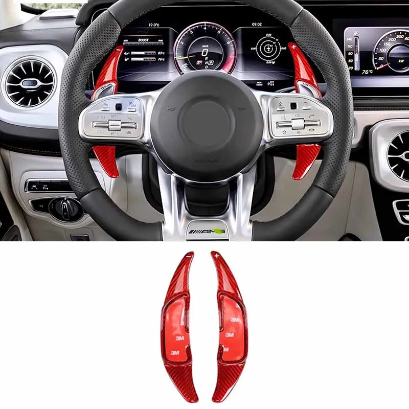 

Car DSG Shift Paddle Extension Push Start Button Sticker Shift lever cover For Mercedes Benz AMG G63 G65 W463 W464 2015-2024