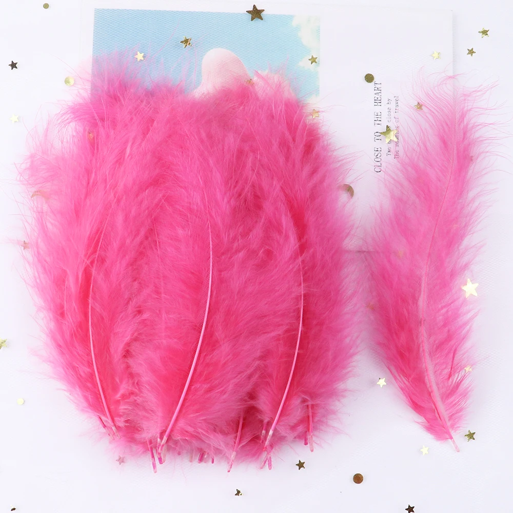 10-15 CM Natural Turkey Feathers Multicolors Marabou plumas Decoration Party Jewelry Making 50 100 300 500PCS/Lot Craft Support