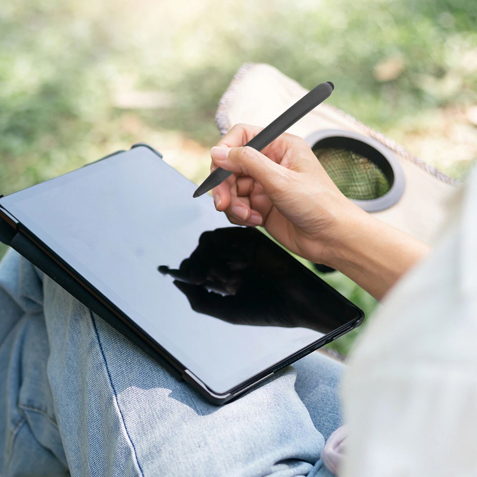 قلم ستايلس بشاشة لمس عالمية للسبورة البيضاء الإلكترونية، كتابة سلسة، رسم الملاحظات مع قلم ستايلس للكمبيوتر اللوحي ذو نصائح مزدوجة