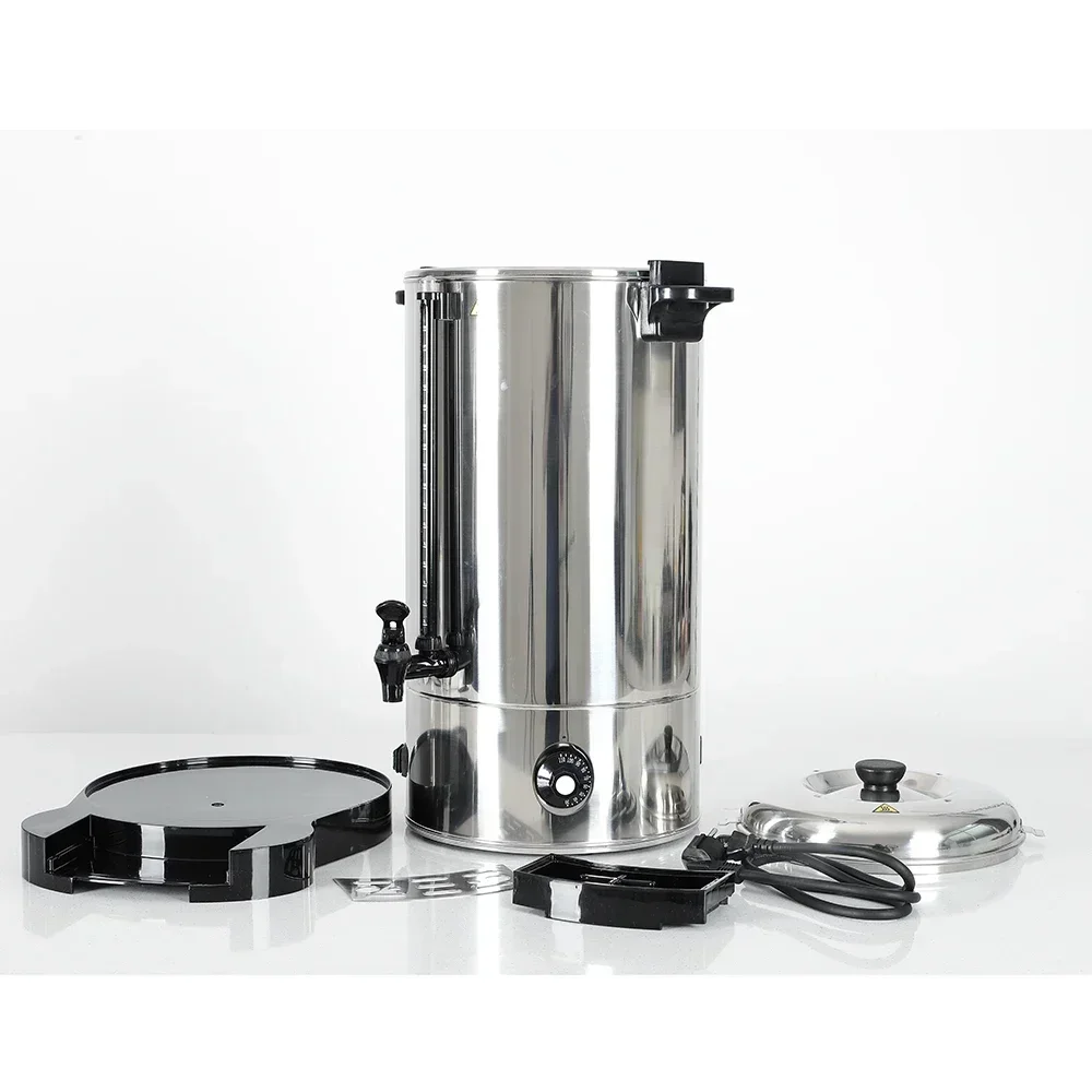 Electric Coffee Maker Urn 10L Stainless Steel | Two-Way Dispenser Water Boiler with Removable Filter for Easy Cleaning