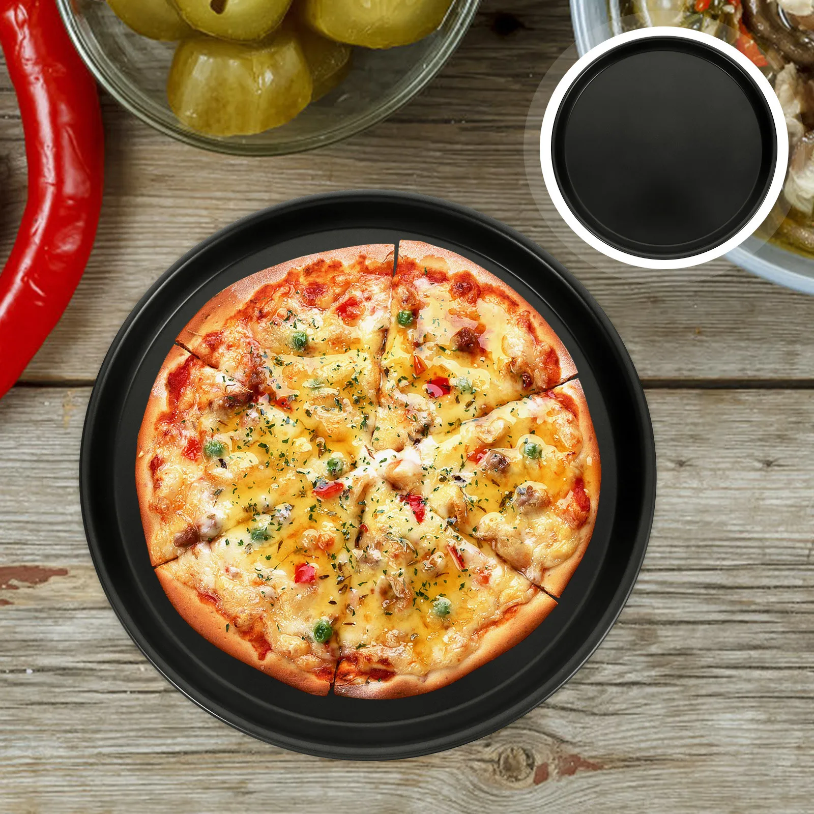 Kitchen Oven Baking Pans - Çok Amaçlı Fırın Pizza Tepsisi Yapışmaz