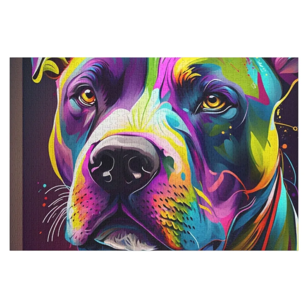 

Abstract Pittie Series (1) Jigsaw Puzzle Customizeds For Kids Personalized Personalised Name Personalized Photo Gift Puzzle
