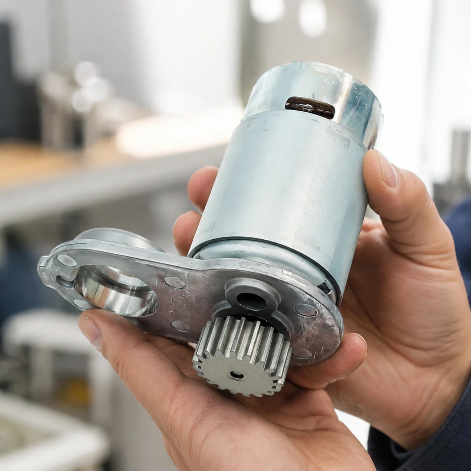 18V DC Electric Motor with Toothed Drive Gear Long-Lasting Grass Trimmer Replacement Motor Easy Installation Low Power
