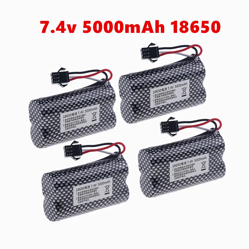 7.4V 5000mah Battery Charger MN82 Remote Control Car Battery MN128 MN78 LC79 for Watch Gesture Sensing Twisted RC stunt car SM3p