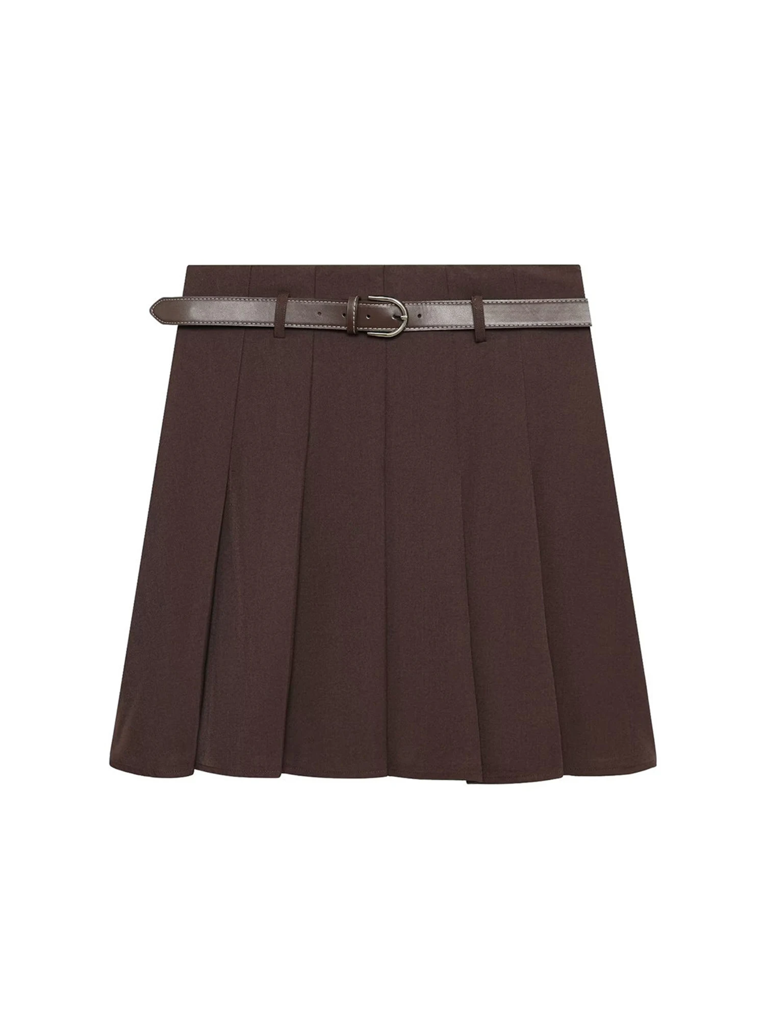 Women's Brown A-line Mini Pleated Skirt Vintage Short Skirt Harajuku Korean Style Y2k Skirts for Women 2000s Clothes Summer 2026