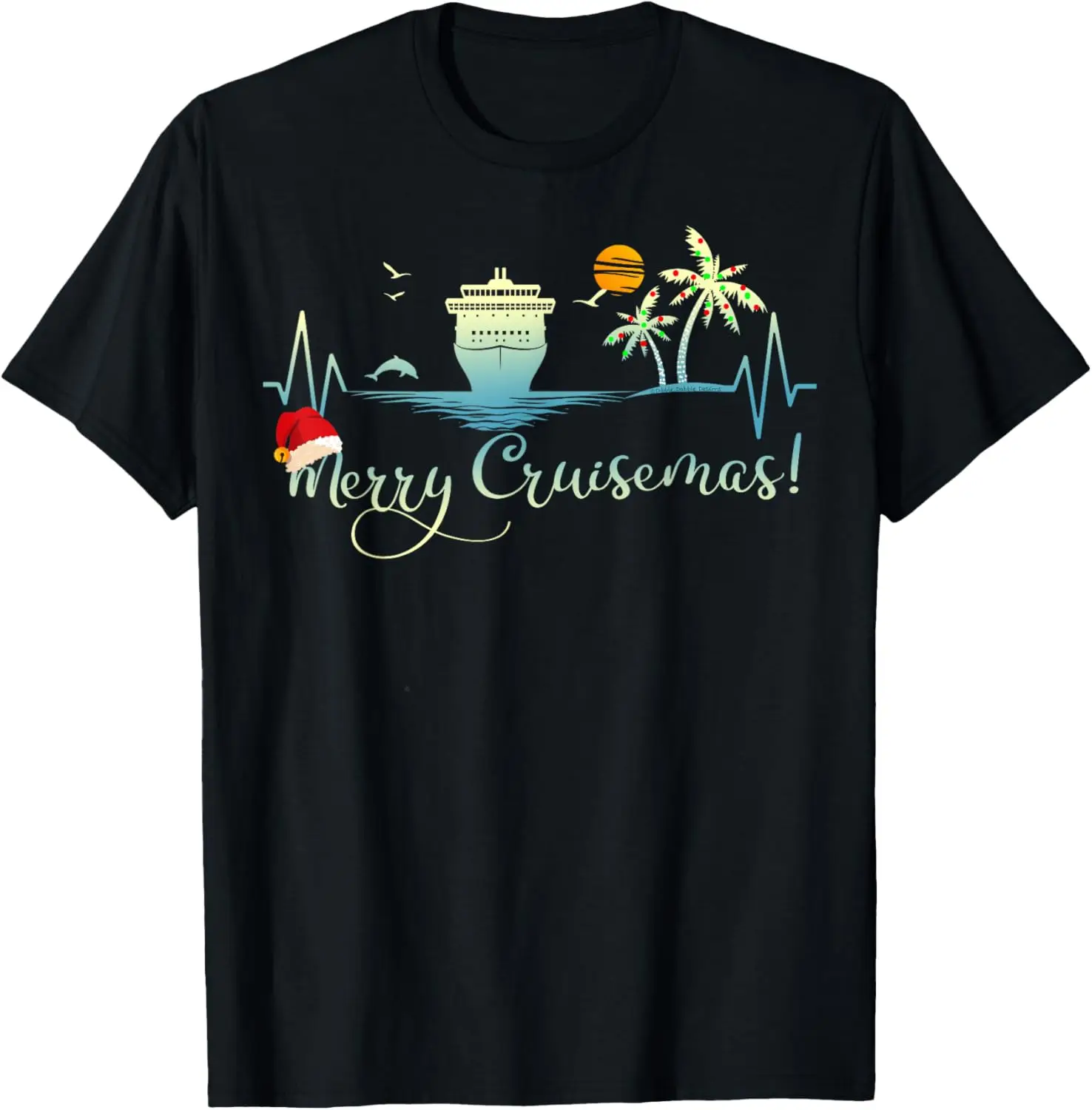 

Tropical Heartbeat Christmas Cruise 2023 Merry Cruisemas T-Shirt
