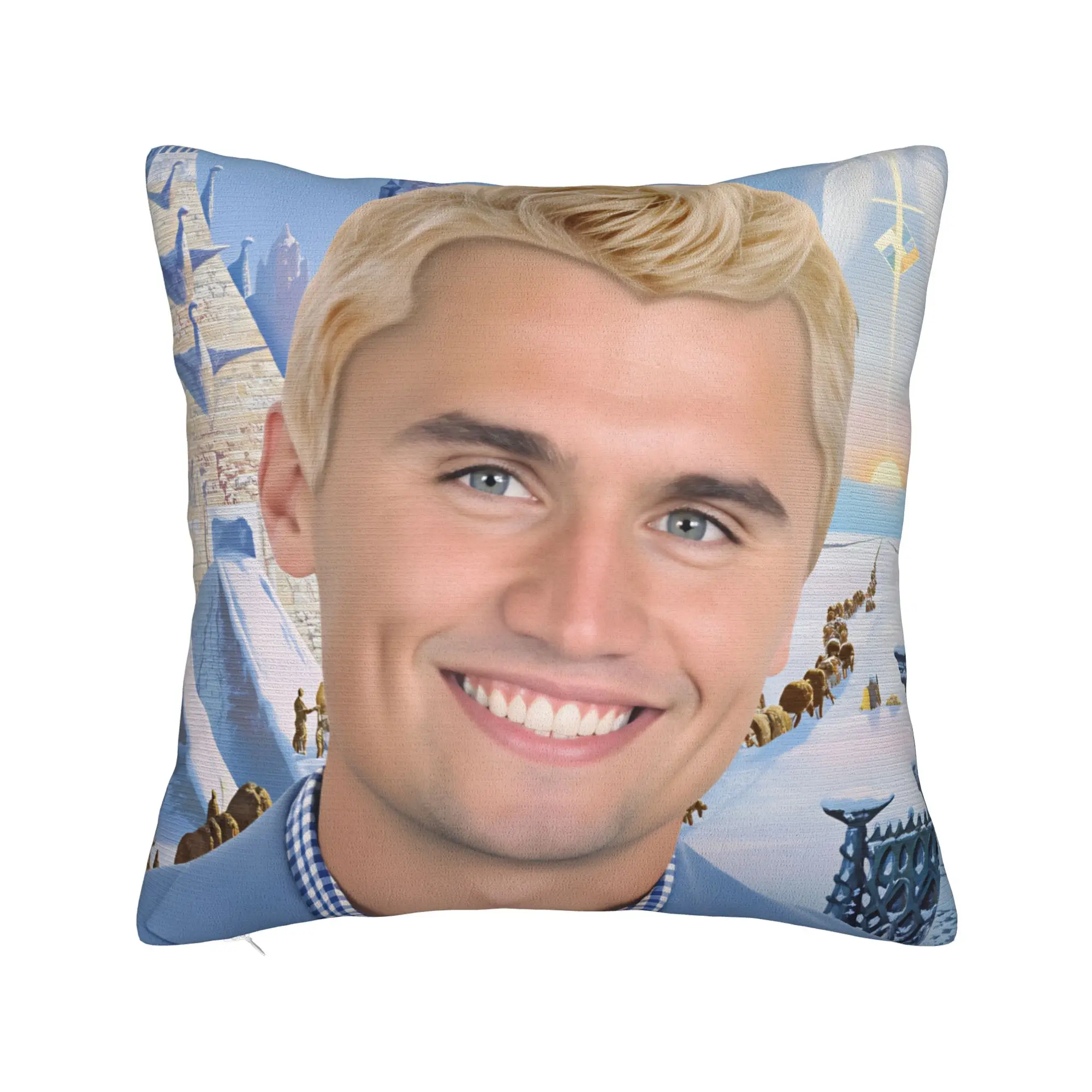 Charlie Kirk In Blue Suit With American Flag Pin Pillowcases  Fashion Pillow Case For Chair Sofa Home Decor Comfy Pillow Cover