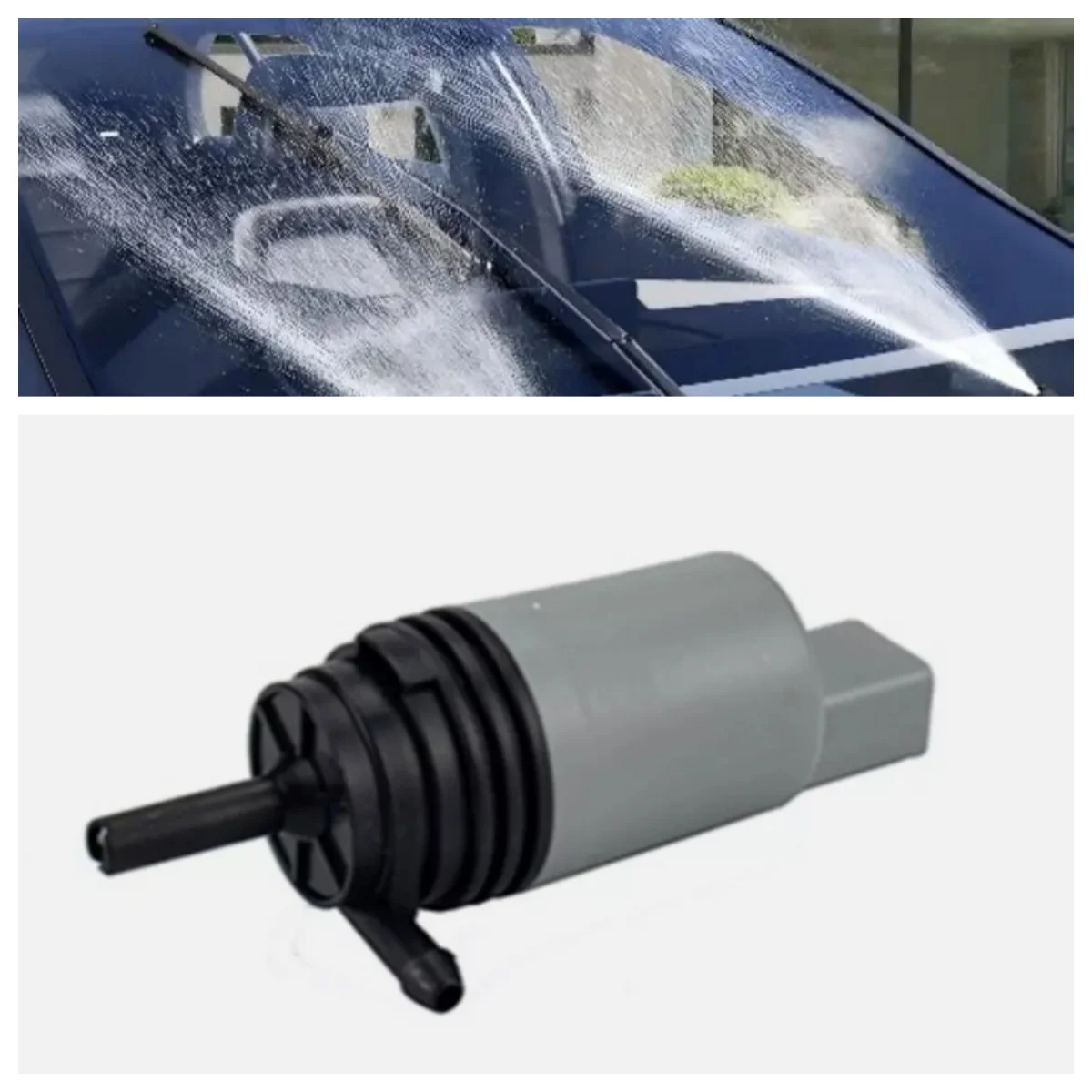 

1pc Cleaning Pump Grey For BMW 1/2/3/4/5/6/7/X1/X3/X4/X5/X6 Series Single Outlet Windscreen Washer Pump 67127302589 67126934159
