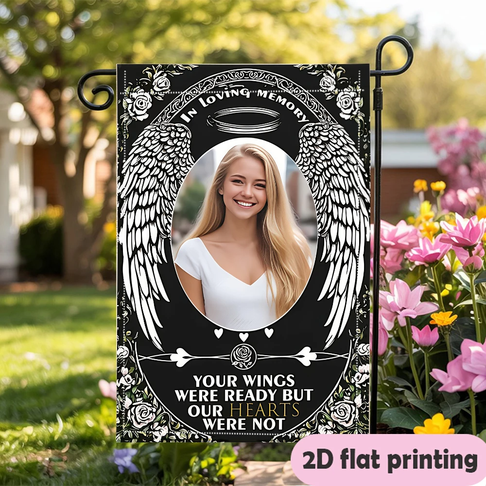 1pc double-sided Customizable Remembrance Garden flag personalized custom Photo garden decoration 30*45cm(12x18in)