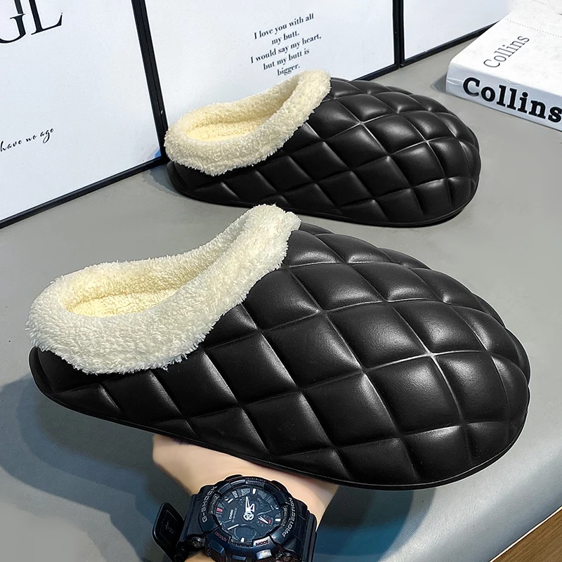 

Зимние хлопковые тапочки, женская обувь, удобная теплая мужская обувь без шнуровки, мягкие повседневные удобные тапочки унисекс