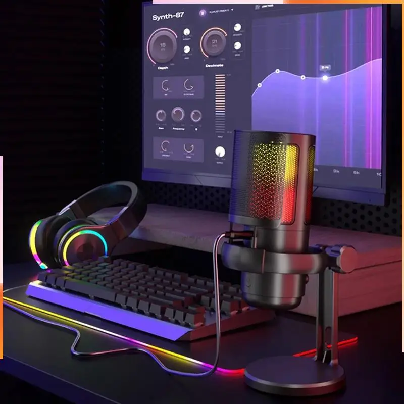 

A92Z Gaming RGB Microphone, USB PC Mic For Streaming, Podcasts, Recording, Condenser Computer Desktop Mic On For Mac/PS4/PS5 Dur