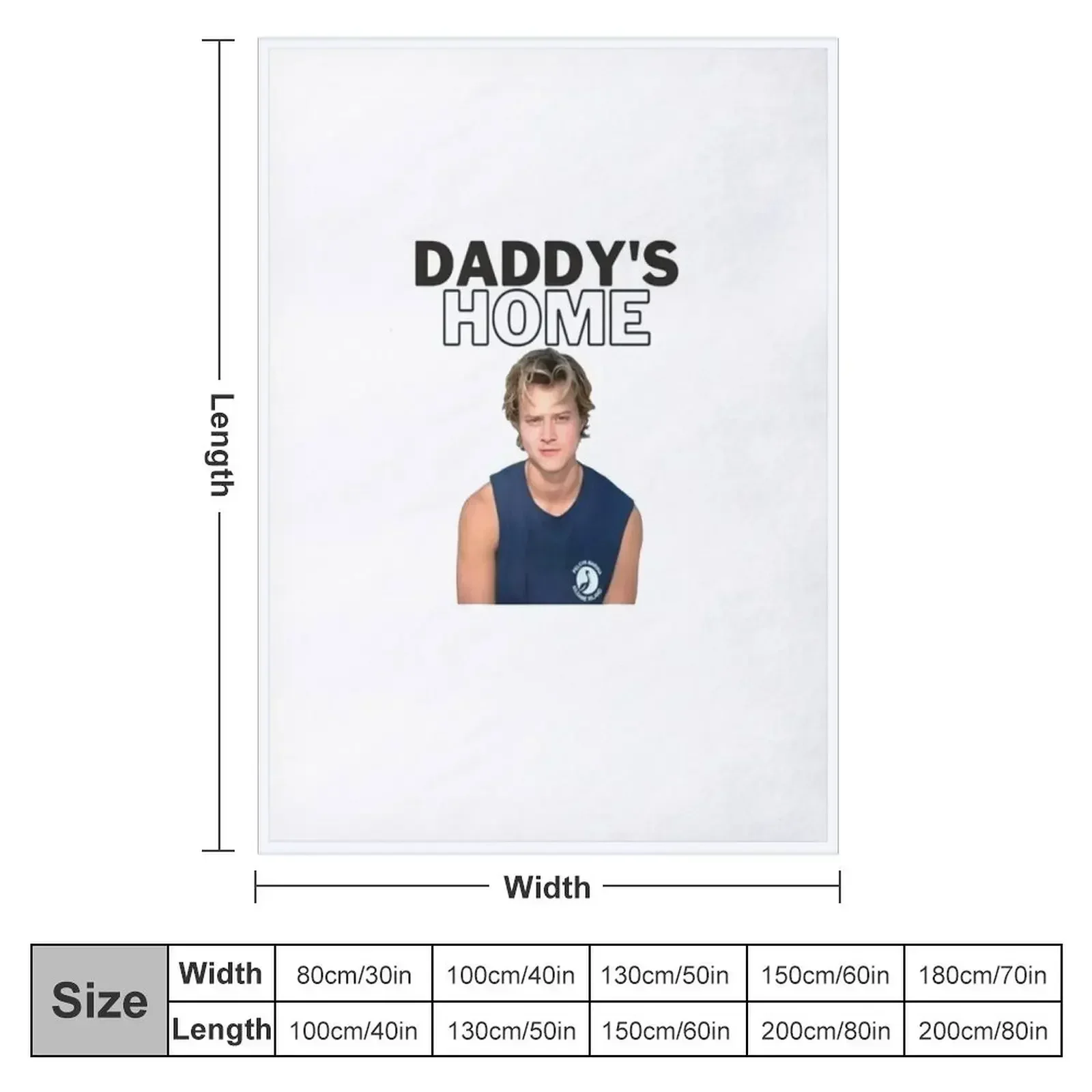 Daddys Home JJ Maybank Rudy Pancow Shirt Throw Blanket couch cozy soft plush fuzzy picnic outdoor blanket