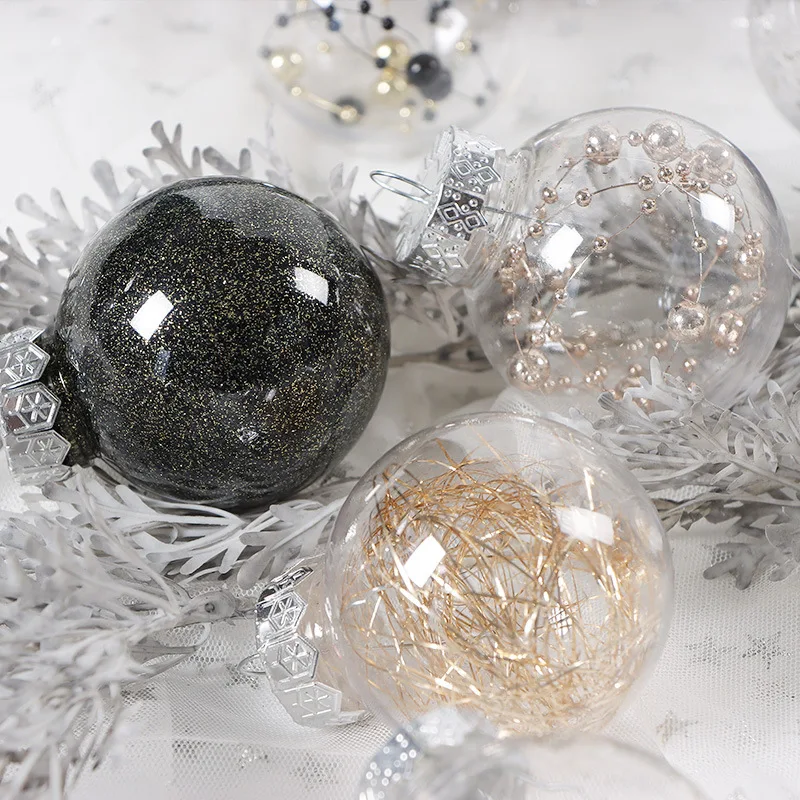 30 PCS Christmas Balls Various Colors PFT Cylinder Sleeves Electroplating Christmas Tree Decorations Home Decoration Accessories