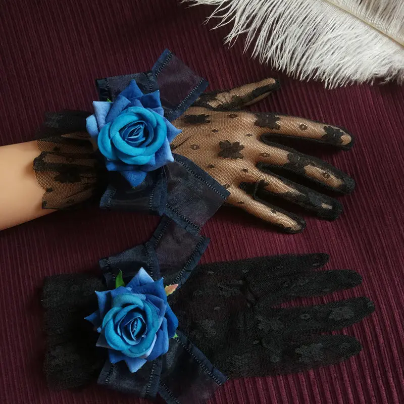 

Lolita Lace Flower Gloves Hand Sleeves Tea Party Photography Photo Lolita Accessories Flower Wedding Gloves