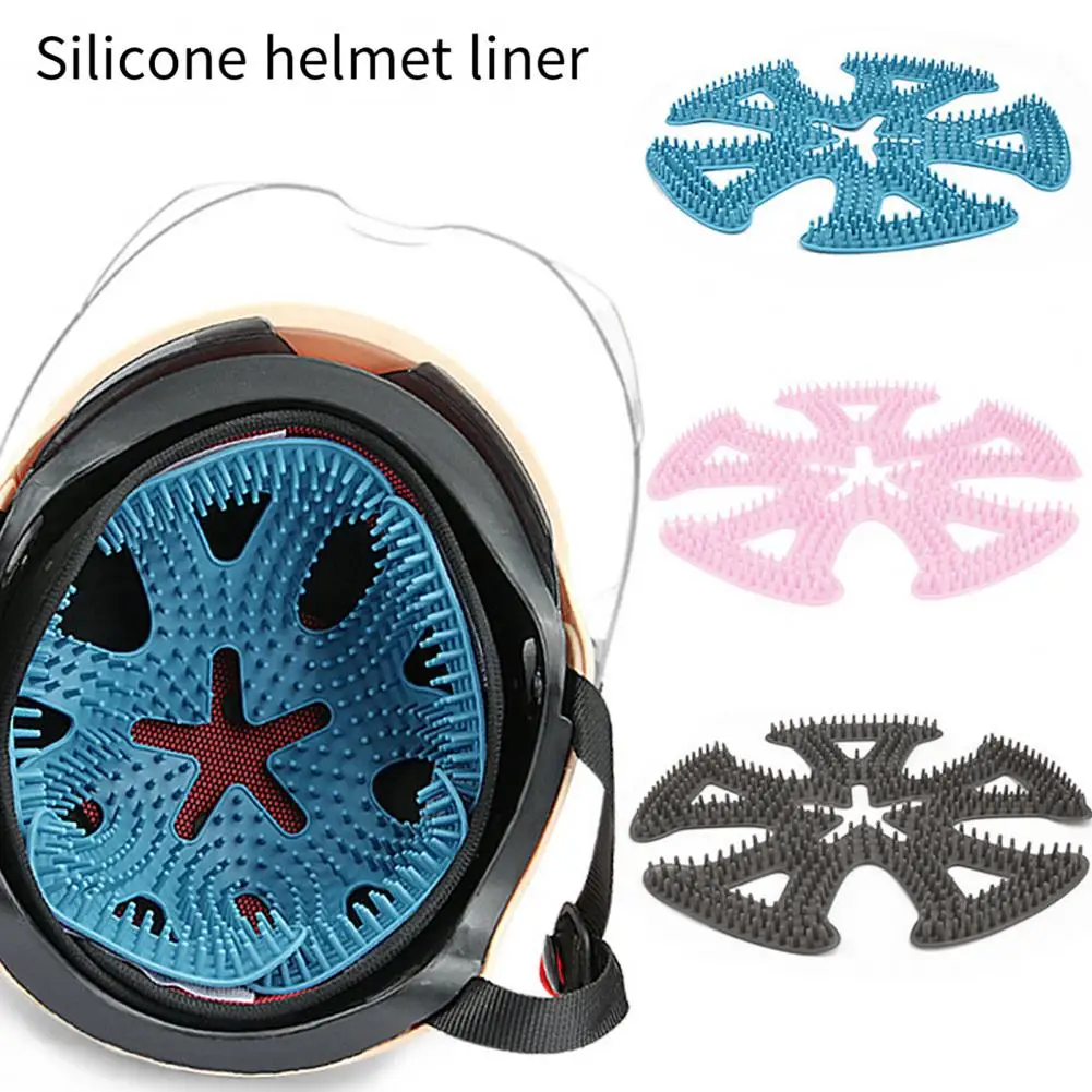 

Cycling Helmet Inner Silicone Pad Anti-slip Tooth Universal Motorcycle Bike Padding Insert Cushion Liner Mat Helmet Accessories