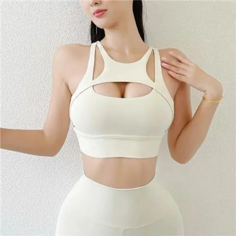 حمالة صدر رياضية للنساء - قماش مطاطي عالي الدعم بقصة ضيقة، توب رياضي قصير، متعدد الألوان للتمرين في صالة الألعاب الرياضية والملابس الكاجوال #3
