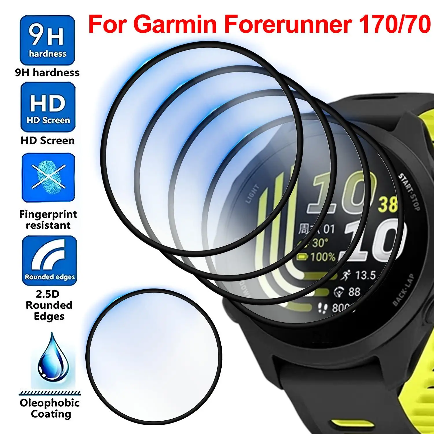

For Garmin Forerunner 170 Smartwatch Clear Protective Soft Film Cover Anti-scratch Screen Protector For Garmin Forerunner 70