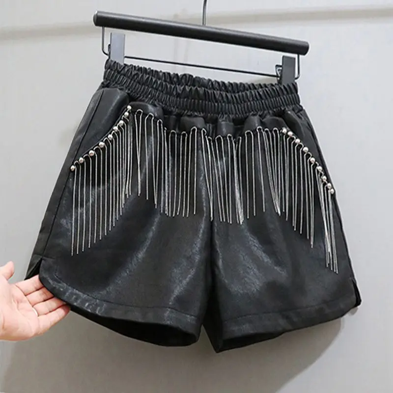

Women's Faux Leather Shorts Sexy High Waist Black PU Leather Shorts Fashion Tight Hip Pants for Female Drop Shipping LX565