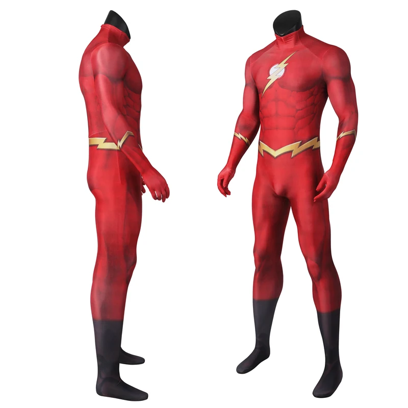 Superhero Cosplay Costume Boys Bodysuit Zentai Full Body Suit Party Jumpsuit Halloween Carnival Barry Season 8 Jason Garrick