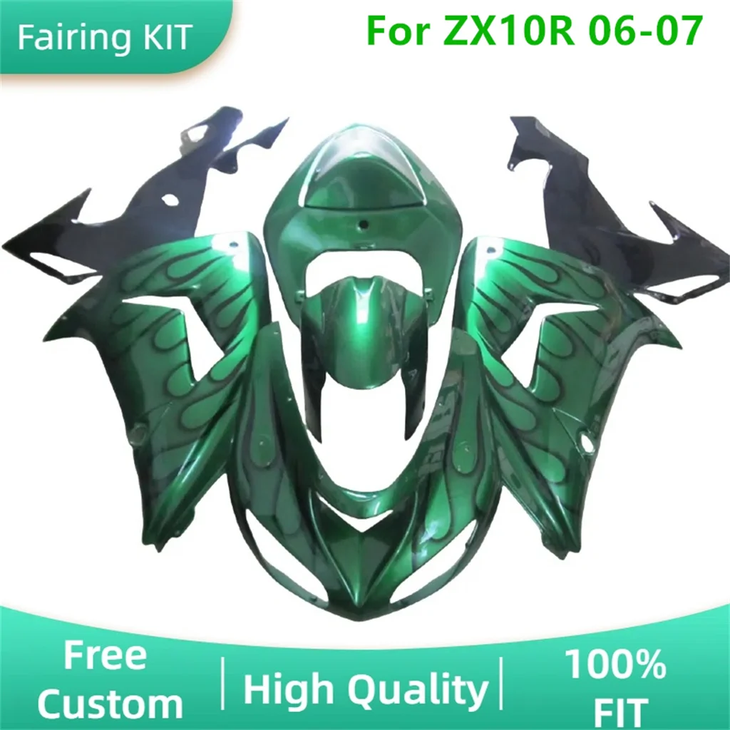 

Обтекатель ZX10R 06-07 для Kawasaki ZX 10R 2006 2007 строительный ремонт тела дорожных гонок запчасти 100% подходит под давлением