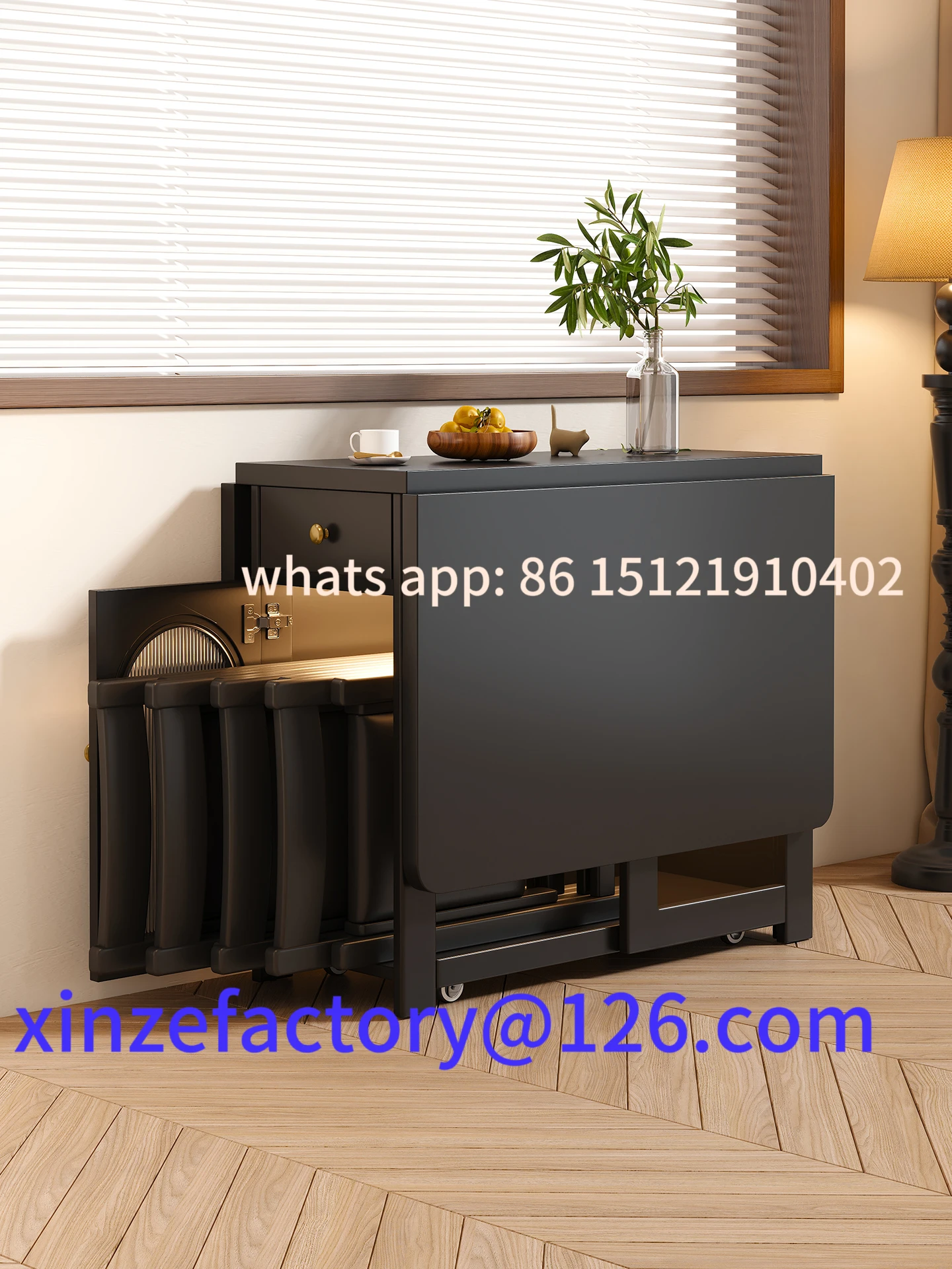 Customizable antique rock slab folding dining table New Chinese style