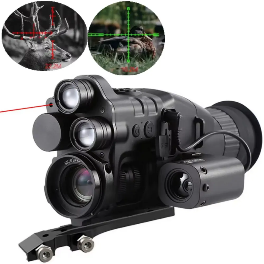 Henbaker CY789 8x Night Vision Monocular With Range Finder1920p HD Hunting NV Googles Monocular 940nm 850nm IR Camera Binocular