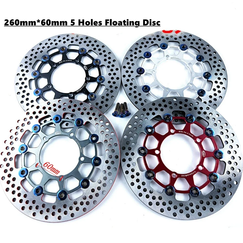 Universal Motorcycle 3 Hole 260*70mm / 5 Hole 260*60mm Floating Disk brake Disc For Yamaha Scooter Aerox BWS RSZ FORCE M3 N1S