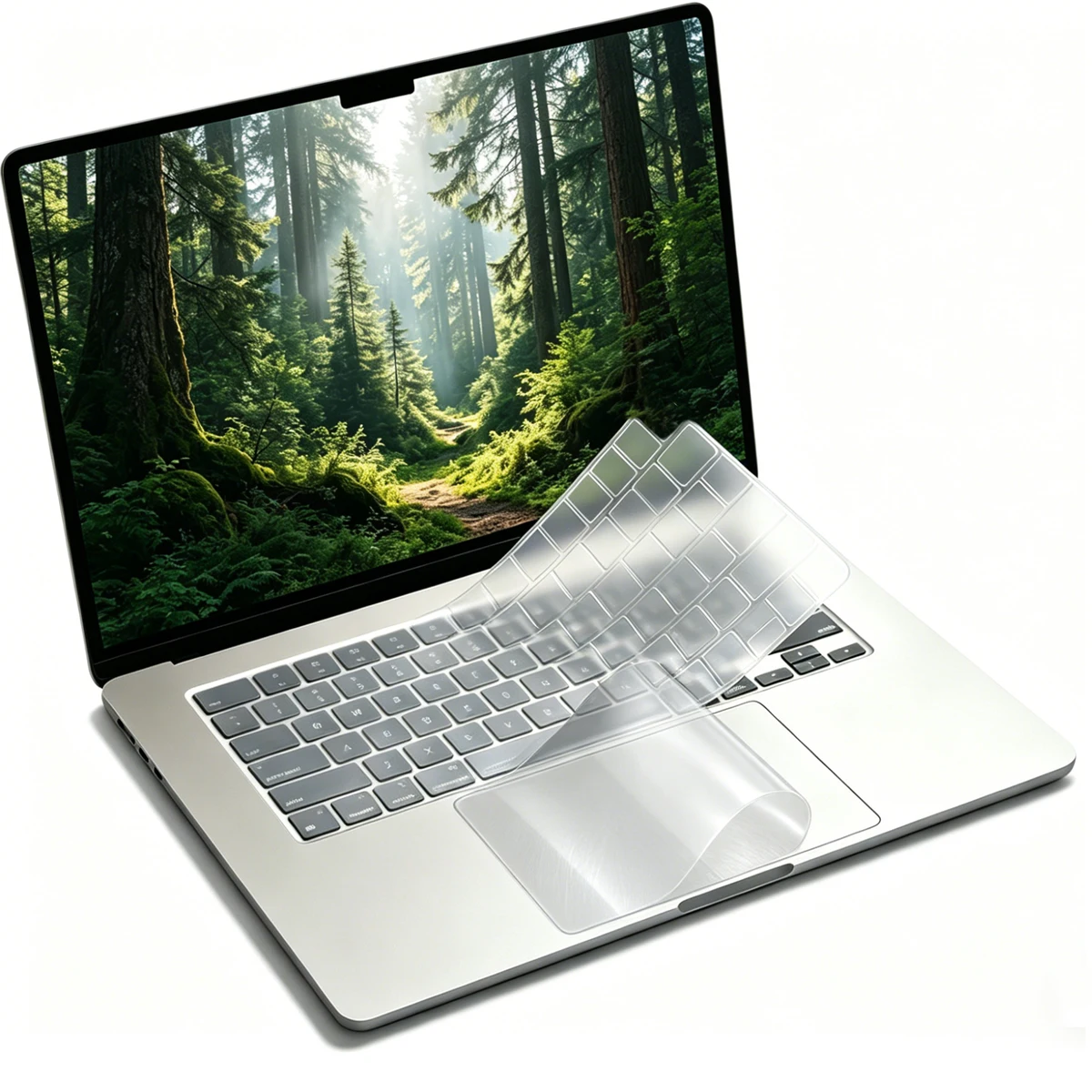 2er-Pack Ultradünne TPU-Tastaturabdeckung+Trackpad-Schutz für 2026-2022 MacBook Air 15" M5 M4 M3 M2 Chip A3448 A3114 A2941 A3241