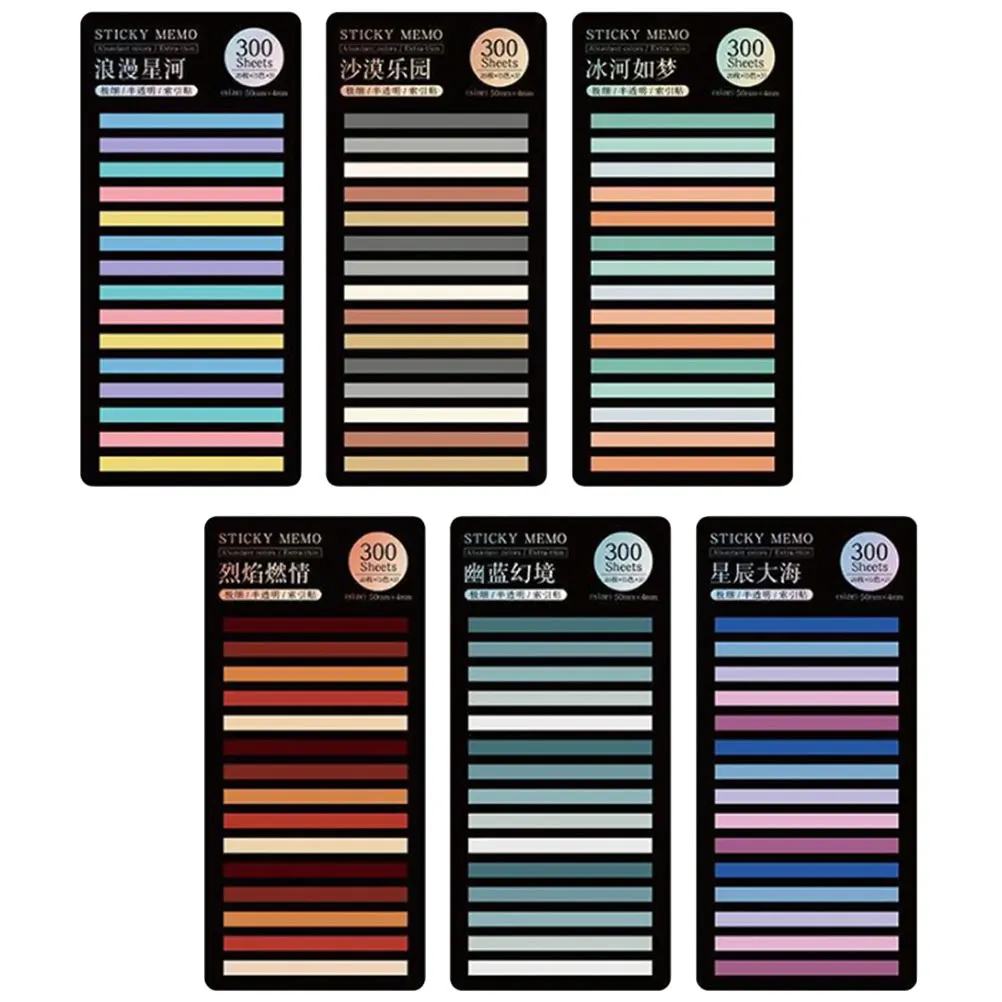 

6 Sets Colorful Tabs Sticky Marker Paper Page Label Book Annotation Supplies Sticky Memo Pad Tabs For Notebooks Reading Page