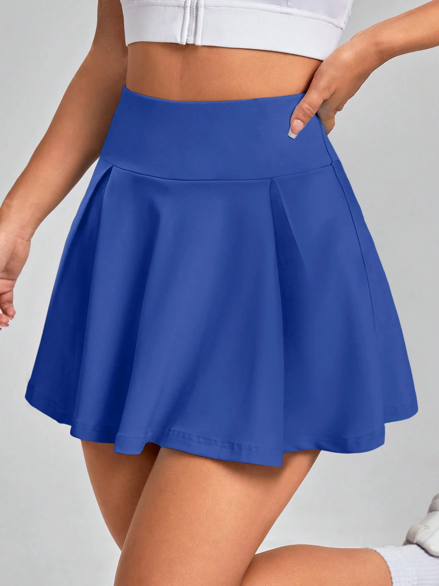 Ein Muss: Damen-Skort in Uni-Farbe für Reisen und Shopping, das leicht, bequem, blickdicht und vielseitig ist. – Detail 6