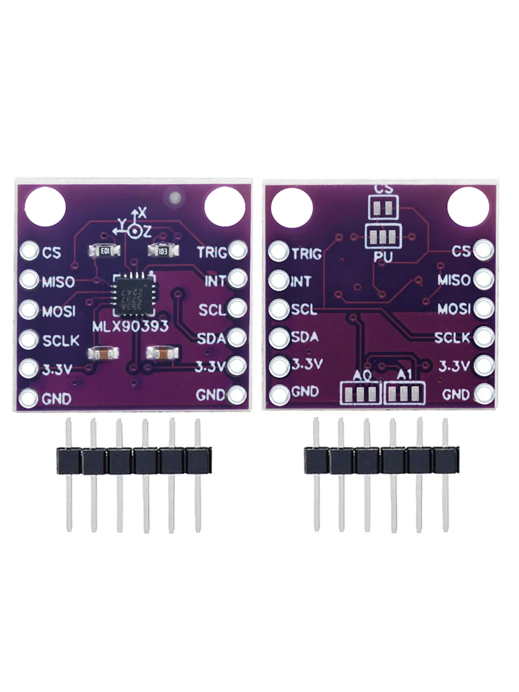 MLX90393 – trójdrożny cyfrowy czujnik Halla, moduł do pomiaru trójwymiarowej pozycji i kątowego przemieszczenia obrotowego, bezdotykowy, kompatybilny z Arduino. — zdjęcie produktu 7
