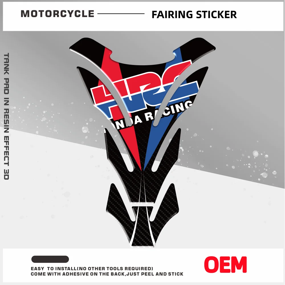 For CBR600RR CBR1000RR REPSOL CBR900 CBR929 CBR954 CBR250 HRC Decal Fuel Tank Cap Cover Sticker Carbon Fiber