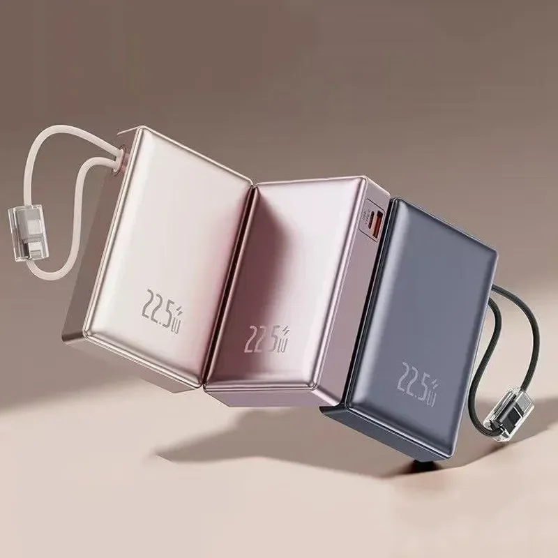 Intelligent Digital Display Fast Charging Power Bank Large Capacity Portable Mini Mobile Power Supply for Android