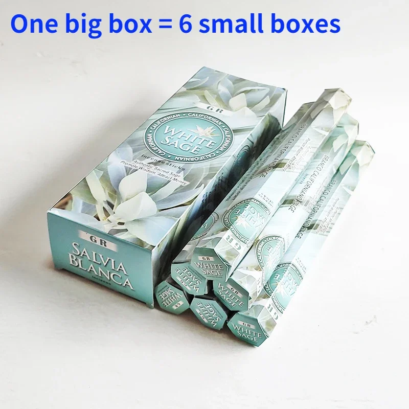 YXYMCF 1 Big Box Indian Incense Sticks White Sage Meditation Lavender Palo Santo Cense Purifying Air Deodorization Aromatherapy