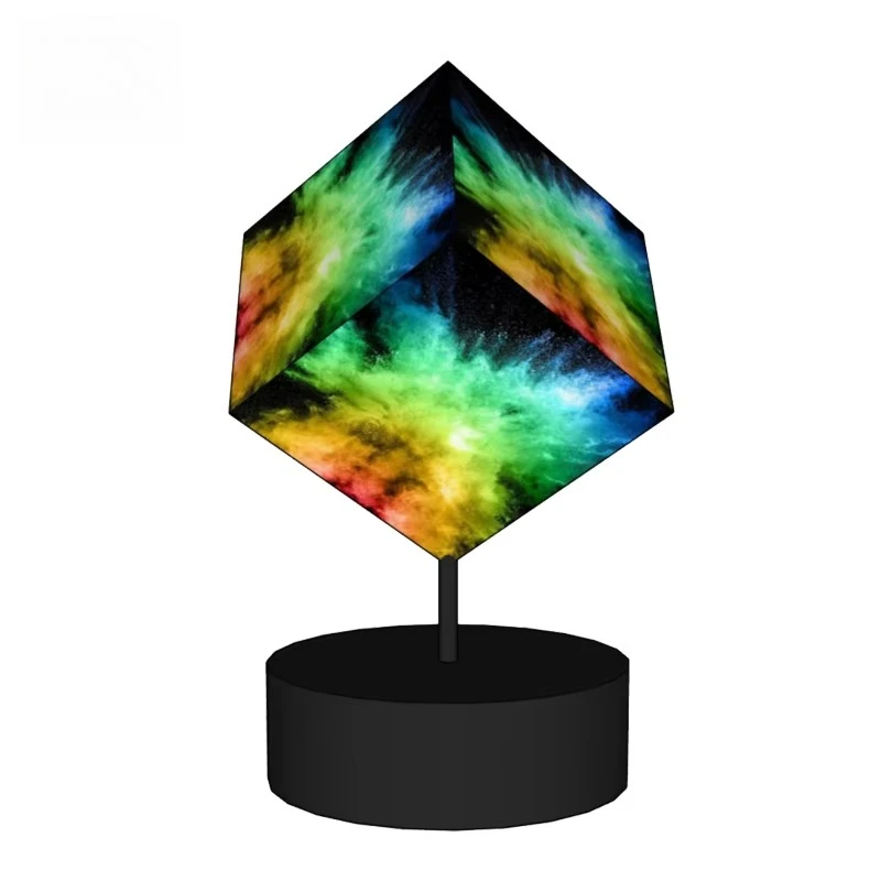 Six Sided LED Cube Display Screen Advertising Sign Model P3.076 500cd Brightness 3840HZ Refresh Rate WIFI Controlled