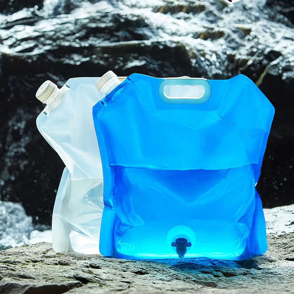 5/10L Portable Camping Water Bag Foldable Drinking Water Bucket Large Capacity Water Container For Outdoor Travel Lightweight