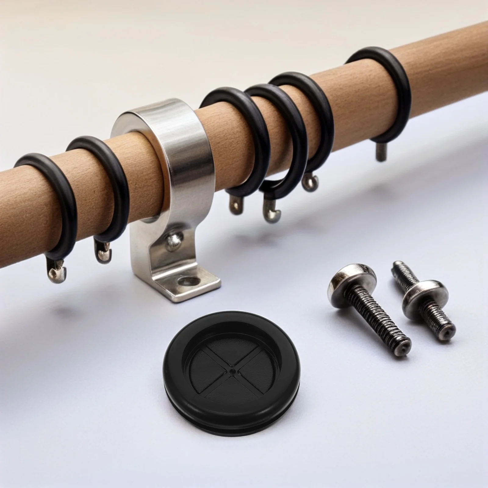 

8pcs 45Mm Double Sided Rubber Grommet Cable Hole Cover Wire Protection Dustproof Seal Round Desk Organizer For Wall Cabinet