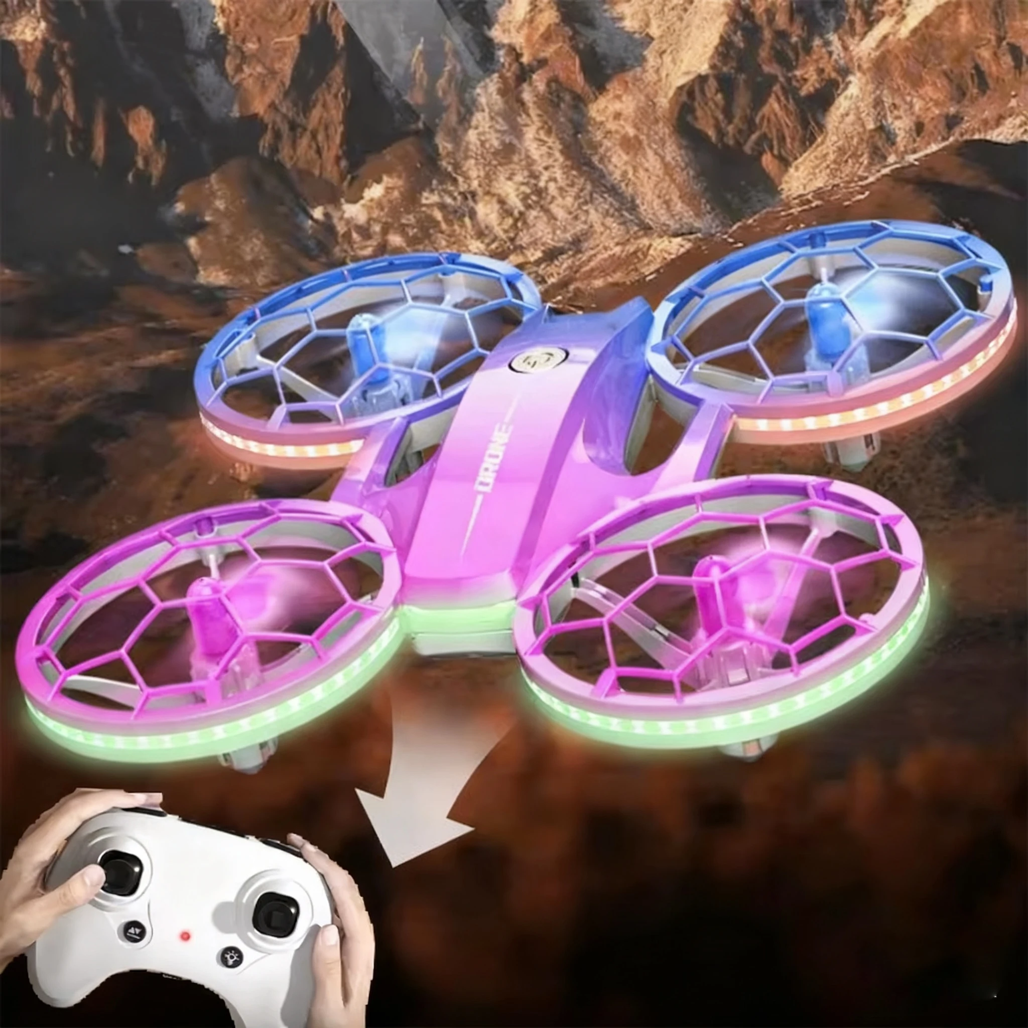 JJRC H127 RC Drone UFO Fall-Resistant Crash-Resistant Remote Control Helicopter UAV 360 Rotating Stunt Quadcopter Christmas Gift