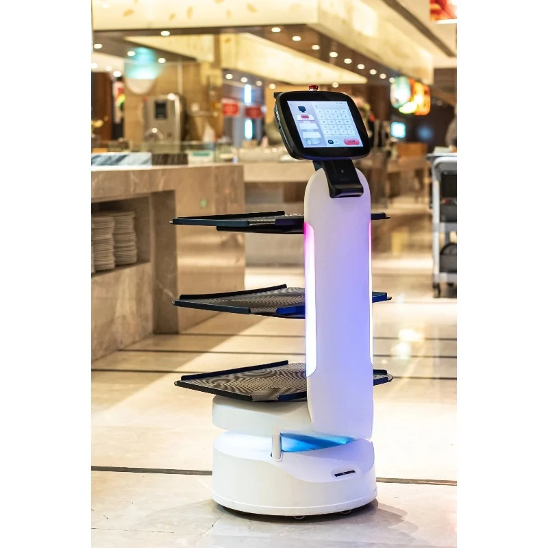 ذكي روبوت النادل التلقائي آلة توصيل الطعام ليدار الملاحة لمطعم فندق مقهى خدمة المستشفى #3