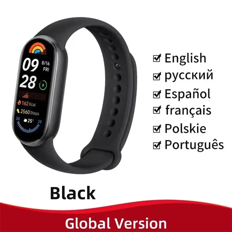 2025 Global Version Band 9 Mi Smart Bracelet 9 Color AMOLED 1.62