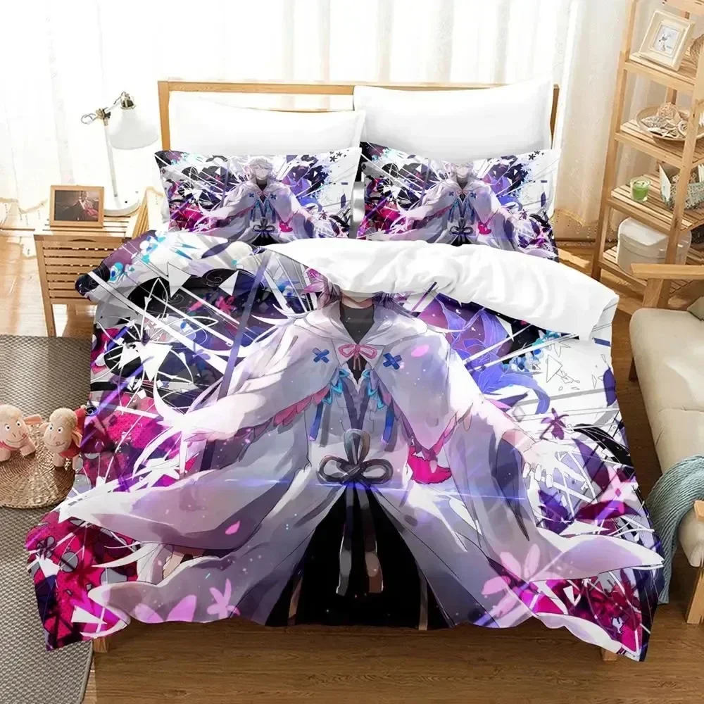 Anime Fate Grand Order Merlin Comfortable Duvet Quilt Cover Pillowcase Bedding Set Children Bedroom Decoration Home Textile