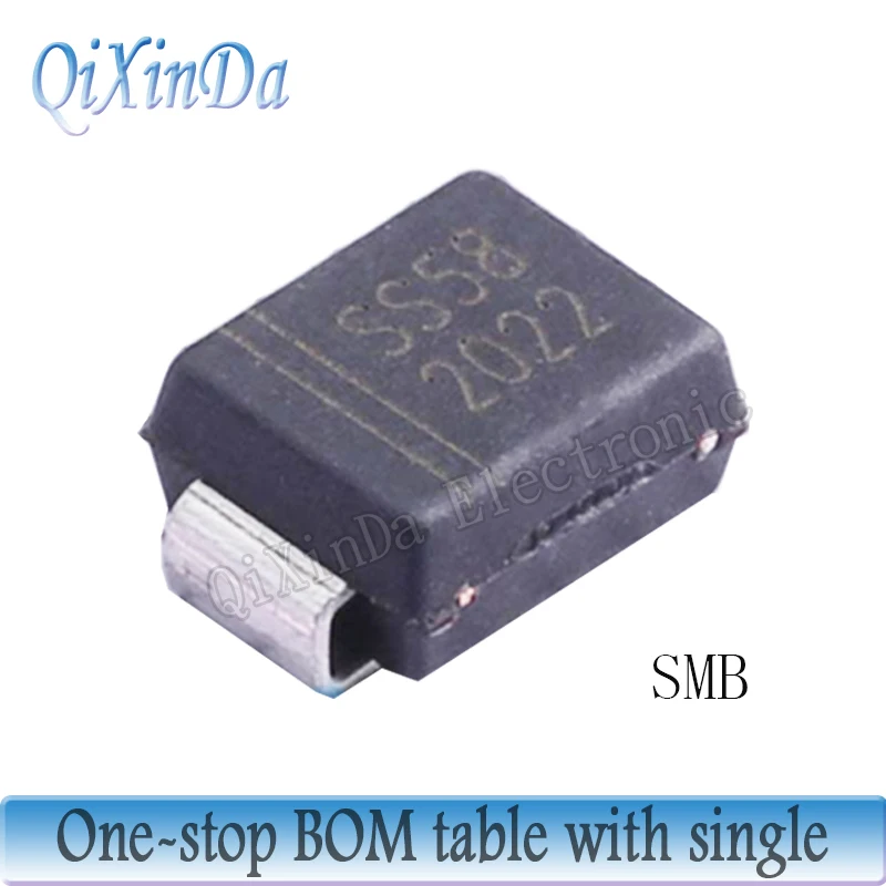 50PCS/LOT SMD Diode SS58 SK58 SS510 SK510 5A 80V/100V SMA SMB SMC SR580 SR5100 Schottky diode