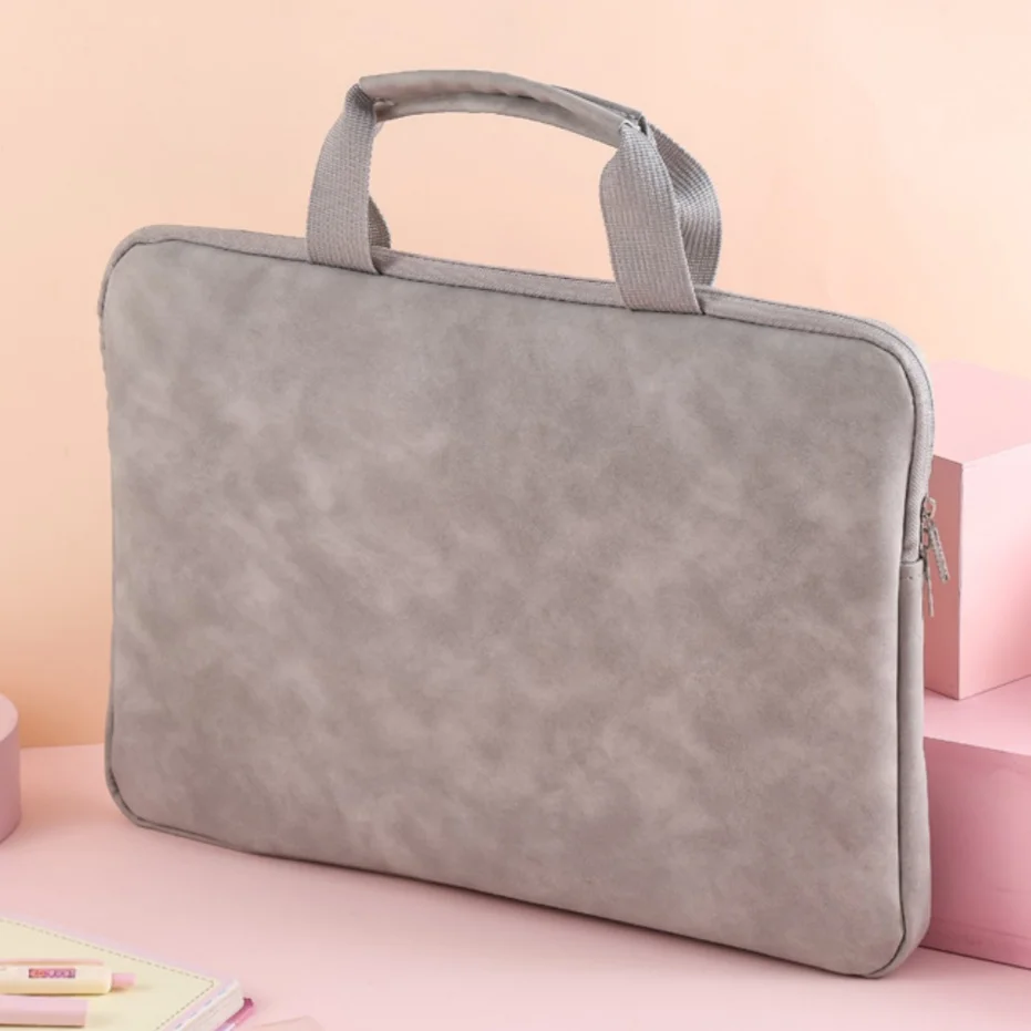 Casual Simple 14 Inch Laptop Bag with iPad Inner Case - Portable Computer Notebook Protective Cover Storage Bag