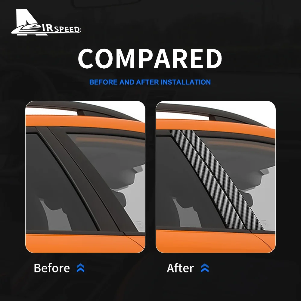 

For Subaru Forester XV Outback Car Window Door Column B Pillar Post Cover Trim Carbon Fiber Texture Sticker
