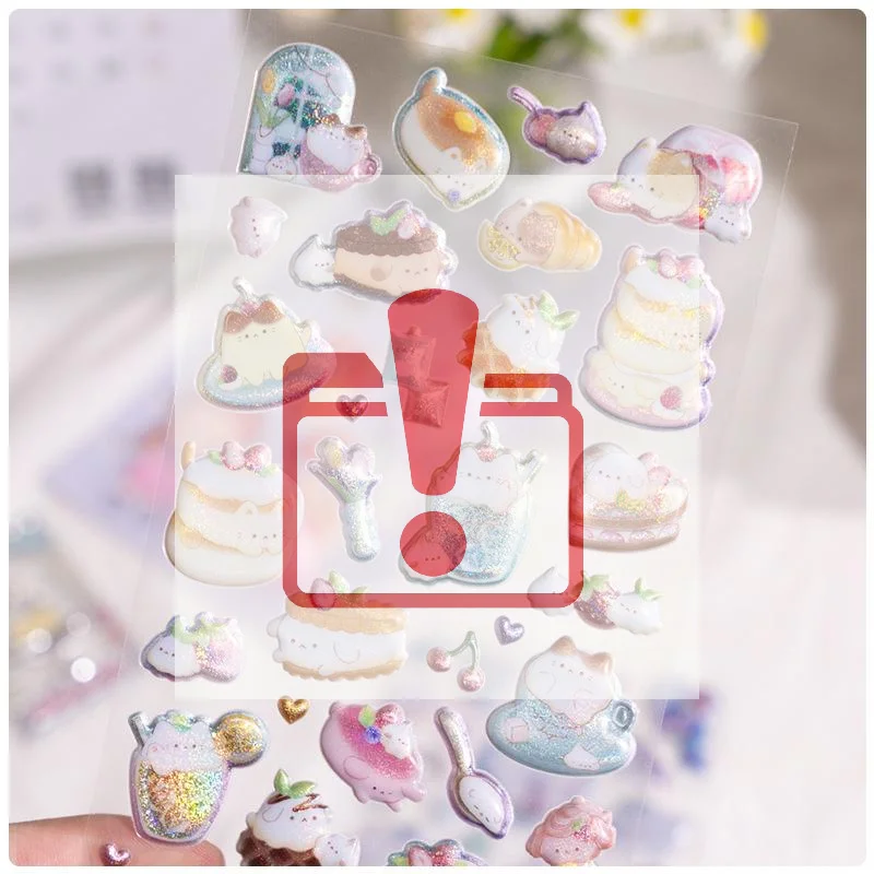 

1/2 листа Скрапбукинг DIY журналы милые канцелярские принадлежности наклейки для дневника ярких цветов животные флэш-декор наклейки подарок