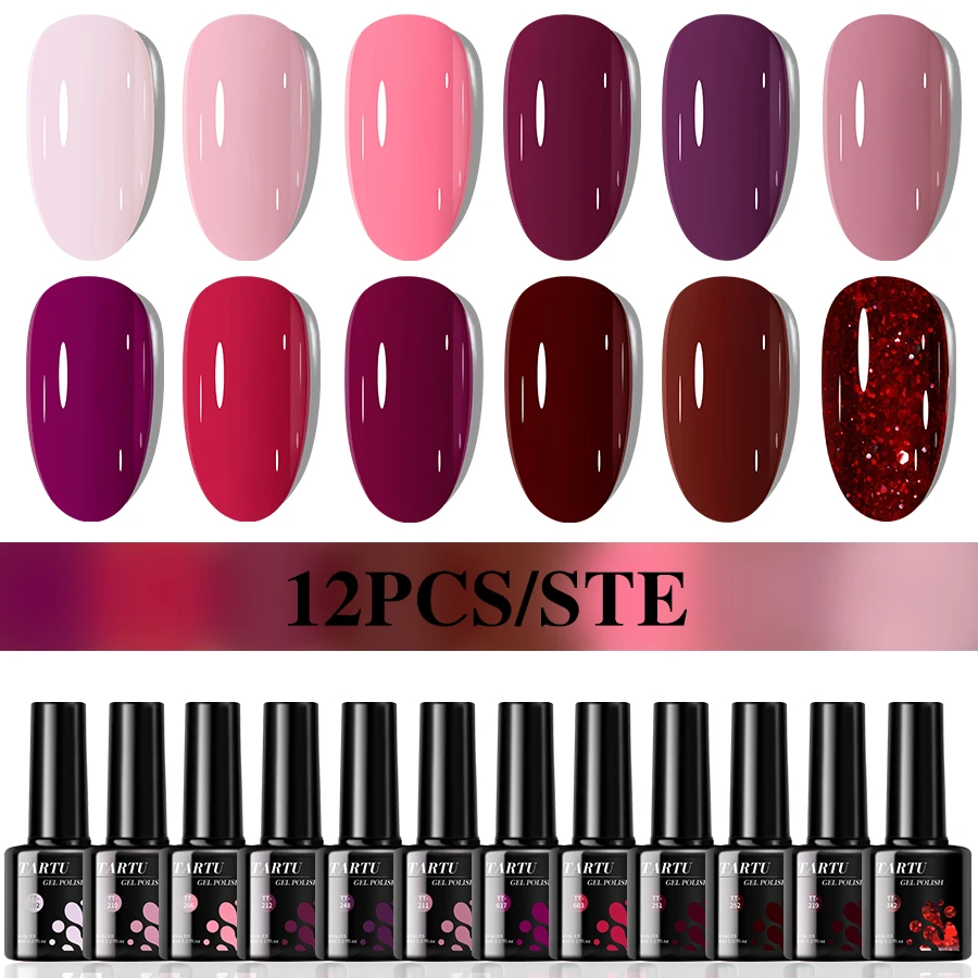Cat Eye Gel-Nagellack-Set, 12 Stück, nackt, rosa, rot, blau, grün, braun, schwarz, Nagelgel, 12 Farben, semipermanentes Gel-Nagellack-Set, oben