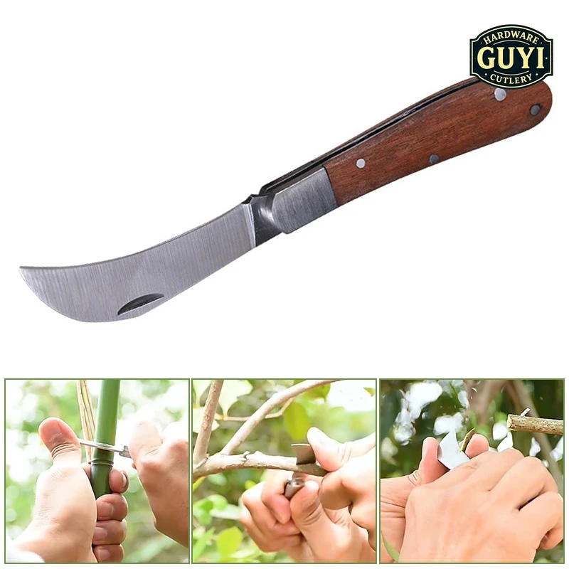 Folding Grafting Scissors Gardening Tool Stainless Steel Grafting Knife Hand Tool Outdoor Multi-functional Cutting Trim Supplies