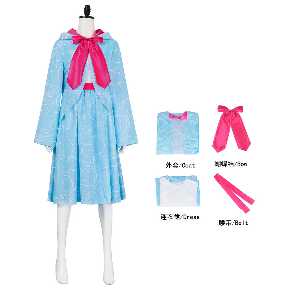 

Character Cosplay fairy godmother Blue Performance Dress Halloween Woman Castle Queen Carnival Party Dress
