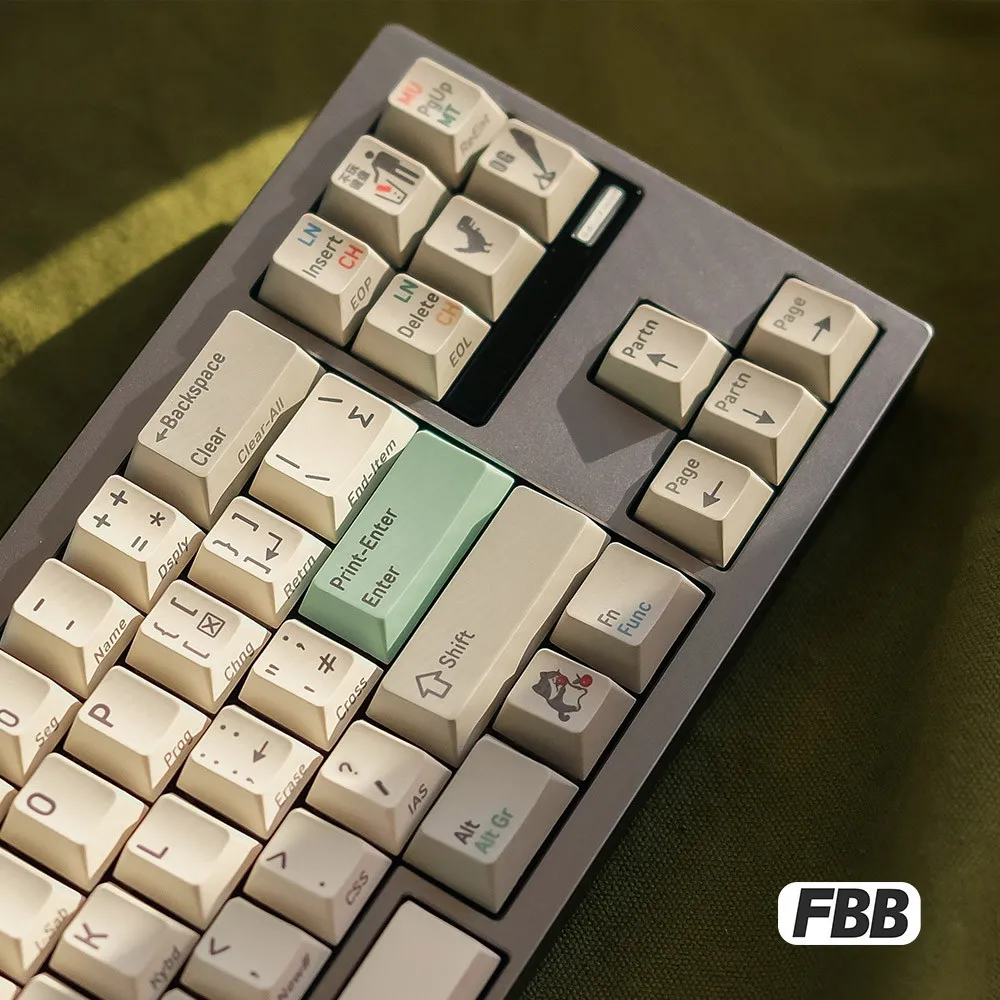 

FBB Keycaps Retro Series Multicolor PBT Thermal Sublimation Cherry Profile for Mechanical Keyboard Keycap DIY Kit 1.7mm Thick