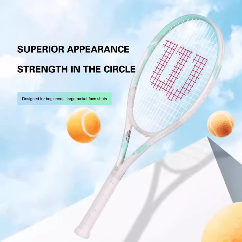 WILSON Original Tennis Rackets Single Play with Line Self-Practice Professional Beginner Elastic Tennis Racket Men Women Racket